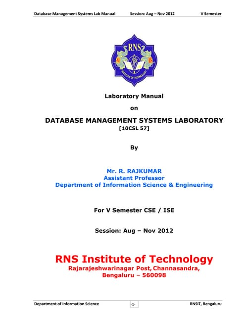 10 csl57 dbms lab