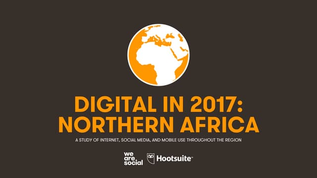 Digital in 2017: Northern Africa