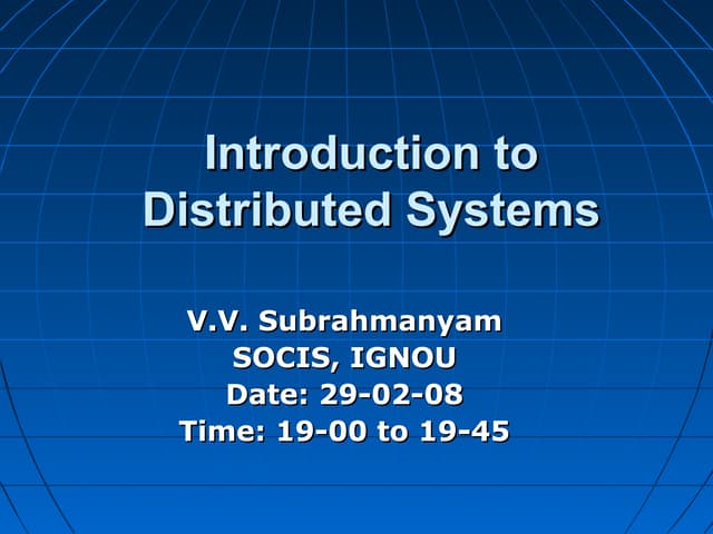 Distributed Systems