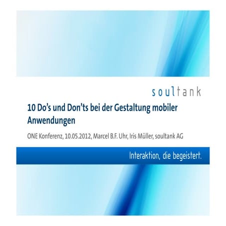 10 do’s und dont’s der gestaltung mobiler anwendungen