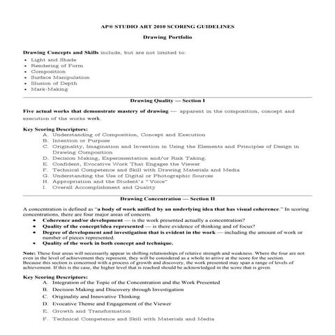 10 dr scoring guidelines