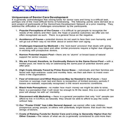 scdn Uniqueness summary