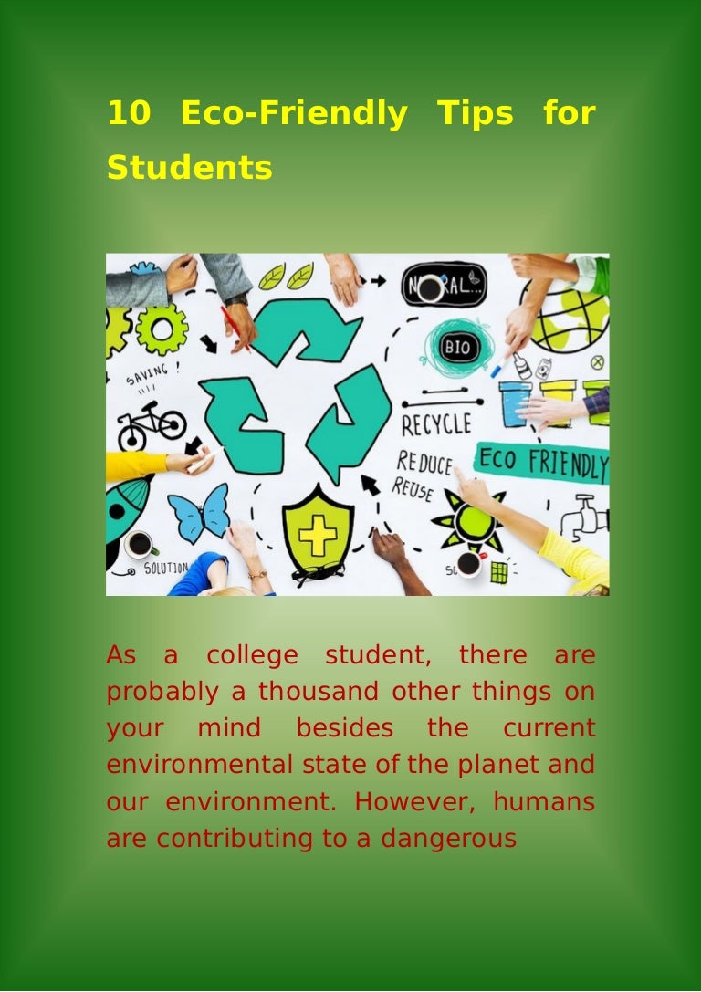 10 EcoFriendly Tips for Students