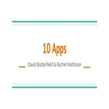 10 Educational Apps Pptx