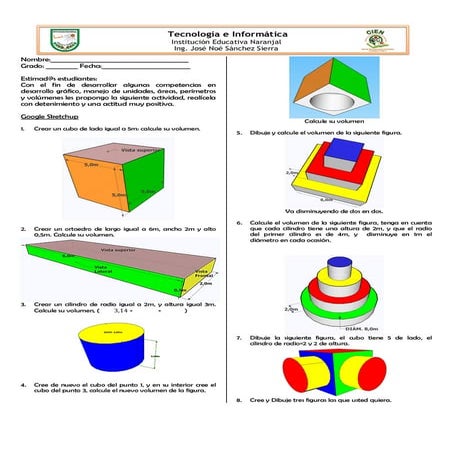 10 ejercicios basicos de google sketchup jose noe