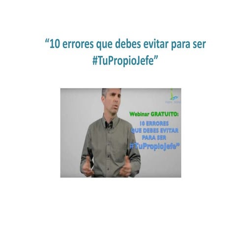 10 errores que debes evitar para ser tu propiojefe