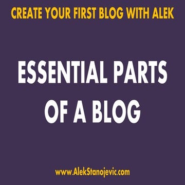 10 Essential Parts of a Blog
