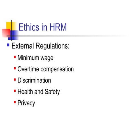 10 ethics in hrm