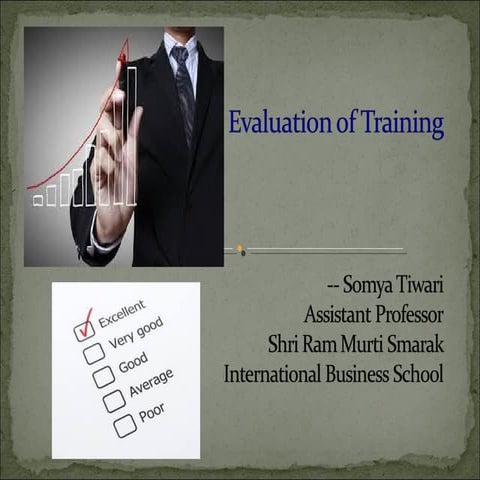 Evaluation of training Program
