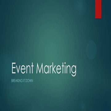 Event Marketing: The Basics