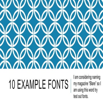 10 Example Fonts