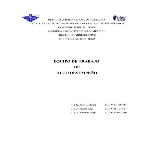 10 expo equipo de trabajo de alto desempeño