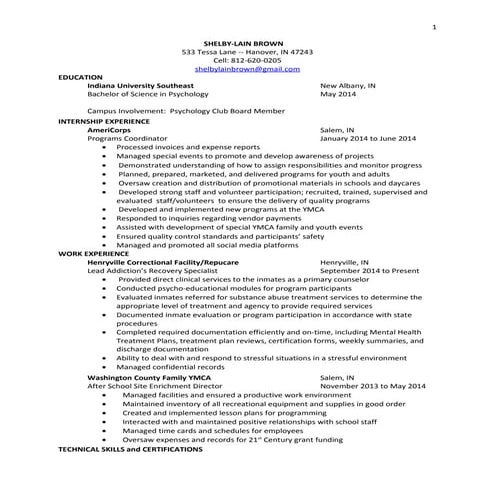 BROWN_SHELBYLAIN_RESUME