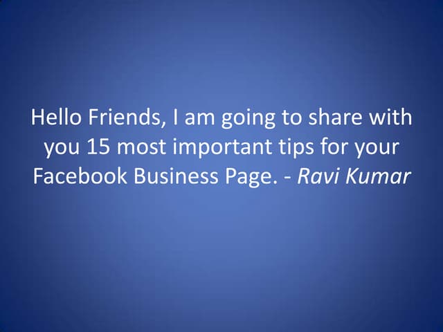 10 facebook business page tips and tricks