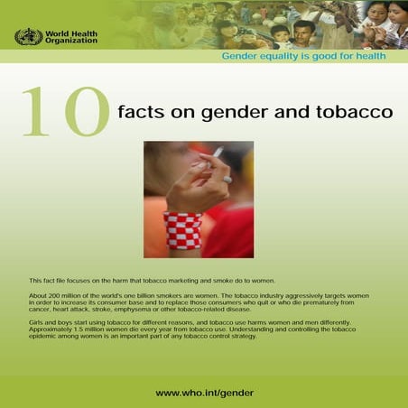 10 facts on Gender and Tobacco