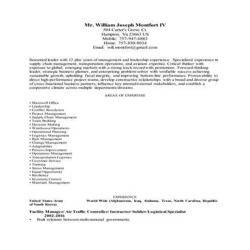 William J Montfort Resume-2
