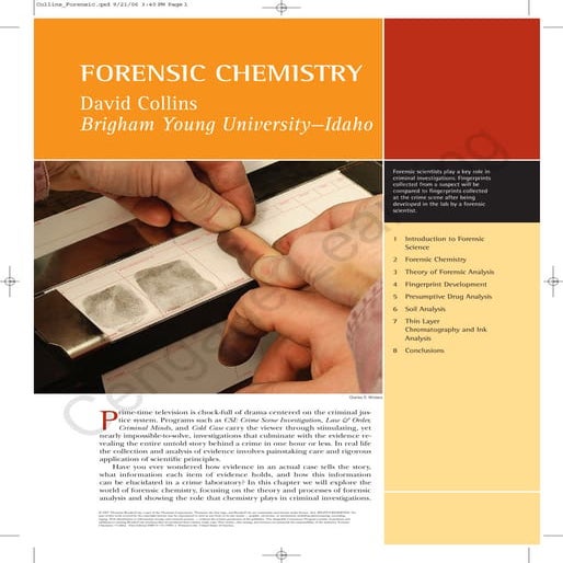 Chapter 1 forensic chemistry | PPTX