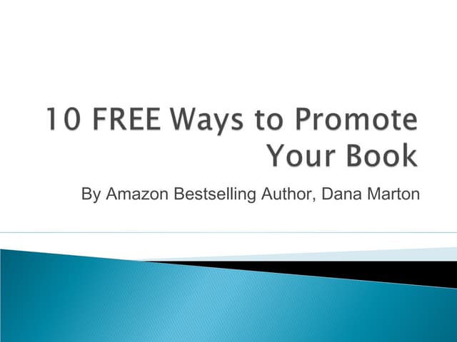 10 free ways to promote your book