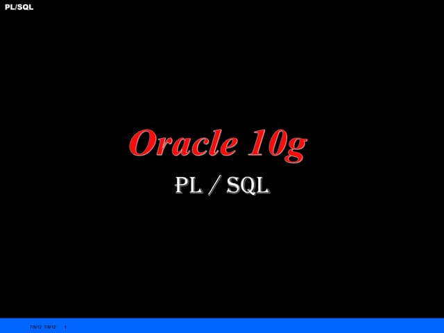 10g plsql slide