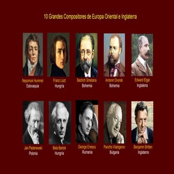 10 grandes compositores de europa oriental e inglaterra