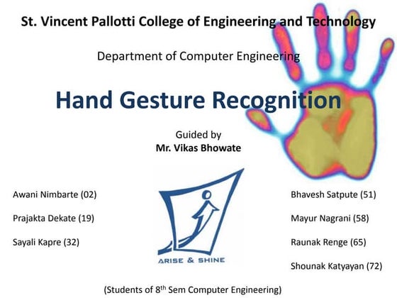 Virtual Mouse using hand gesture recognition | PPT