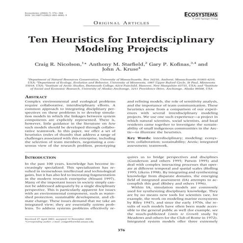 10 heuristics for modeling decision making