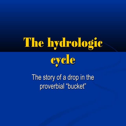  hydrologic cycle