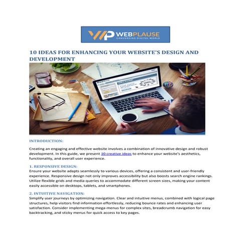 10 IDEAS FOR ENHANCING YOUR WEBSITE AT WEBPLAUSE