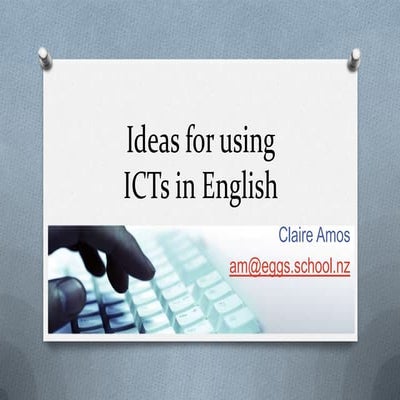 Ideas for using ICTs in english