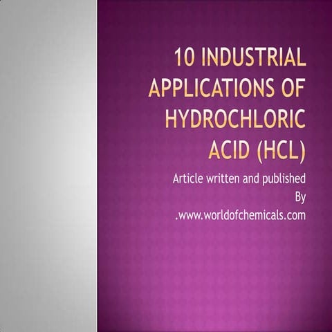 10 industrial applications of hcl