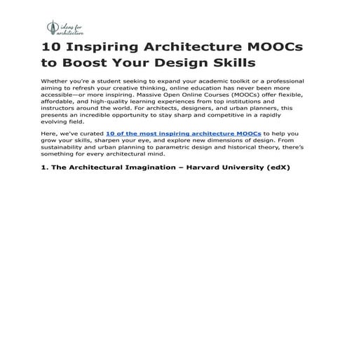10 Inspiring Architecture MOOCs to Boost Your Design Skills.pdf