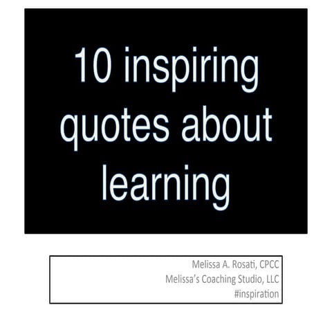 10 inspiring quotes about learning