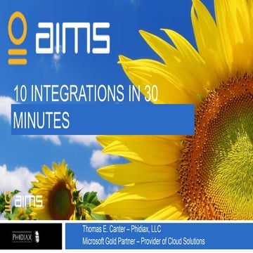 10 Integrations in 30 Minutes Using Microsoft Flow by Tom Canter