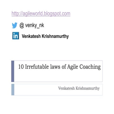 10 irrefutable laws of agile coaching 