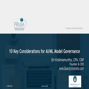 10 Key Considerations for AI/ML Model Governance