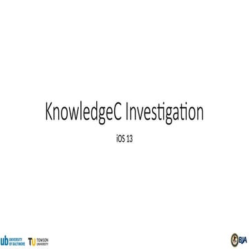 In-Depth Analysis and Forensic Investigation of iOS 13 KnowledgeC.db