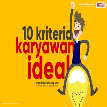 10 kriteria karyawan ideal