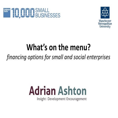 financing small business growth