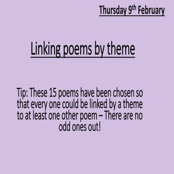 10 l2   poetry - themes