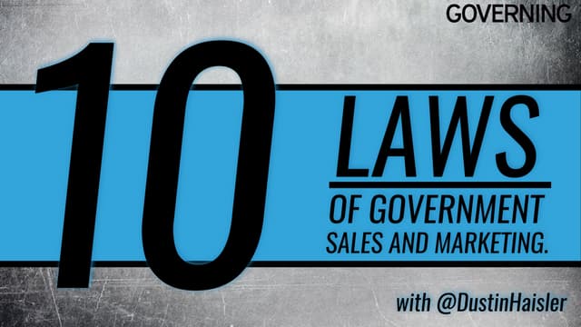 10 Laws of Government Sales & Marketing