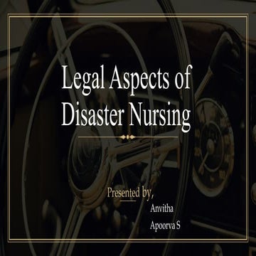 Legal aspects of disaster nursing.