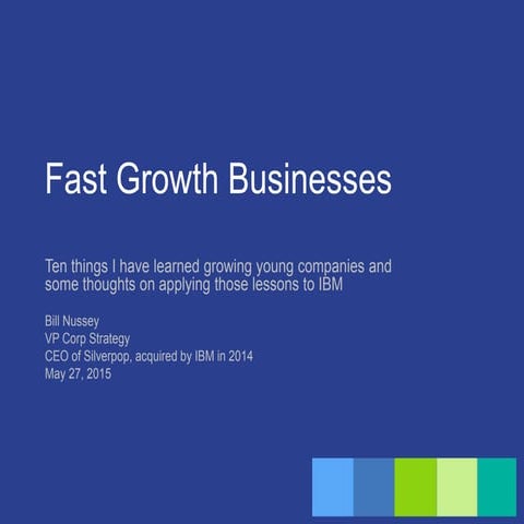 10 lessons from fast growth businesses for ibm