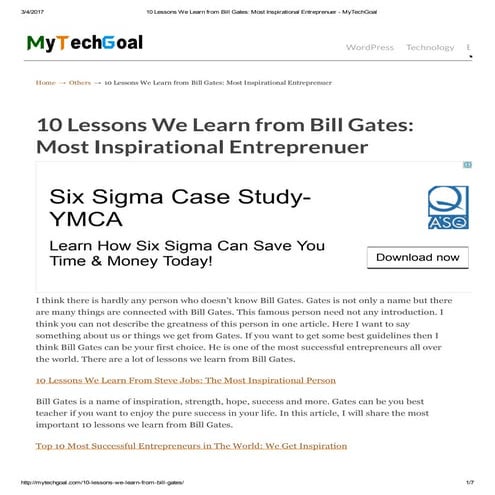 10 lessons we learn from bill gates  most inspirational entreprenuer