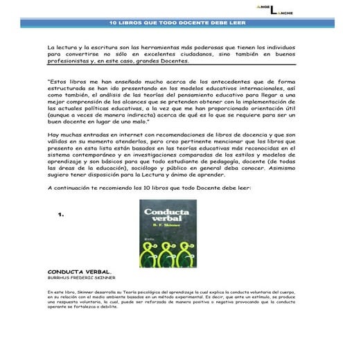 10 Libros que todo Docente debe Leer | PDF