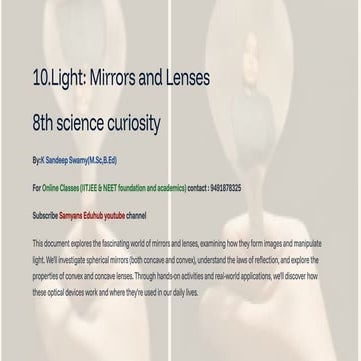 10.Light-Mirrors-and-Lenses (1).ppt/8TH SCIENCE CURIOSITY/by k sandeep swamy ...