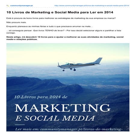 10 Livros de Marketing e Social Media para ler em 2014