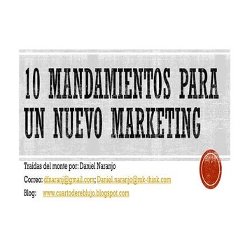 10 mandamientos para un nuevo marketing