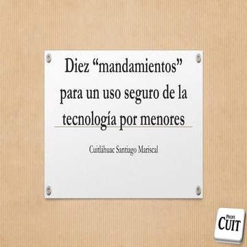 10 mandamientos uso seguro de tic