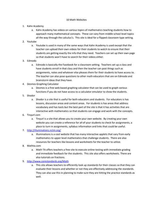 10 math websites