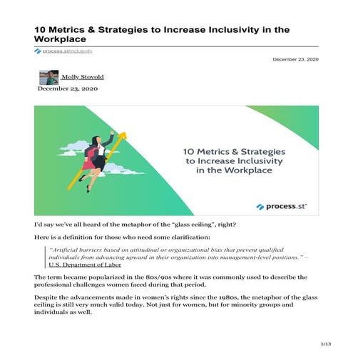 10 Metrics & Strategies to Increase Inclusivity in the Workplace